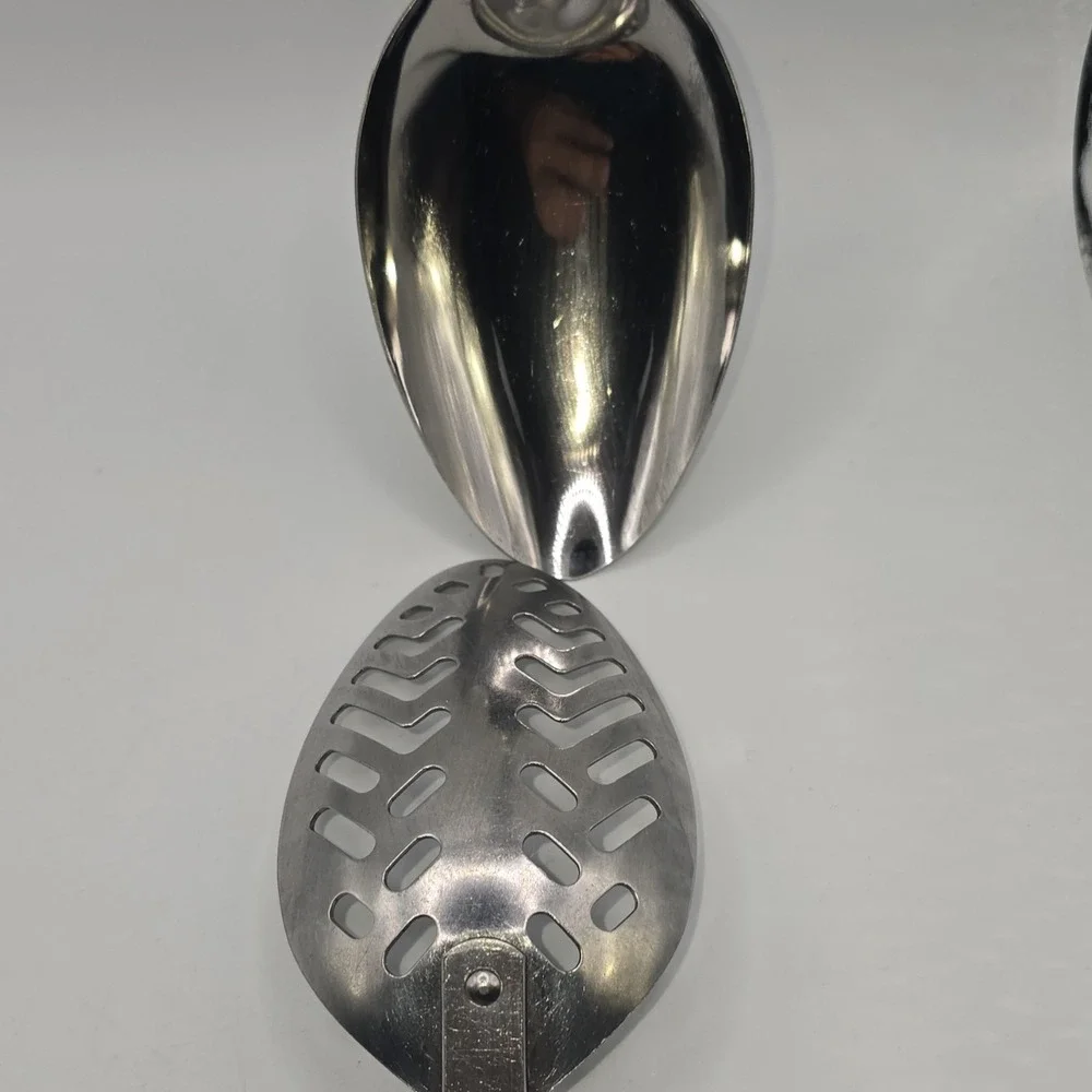 EKCO Stainless Steel Slotted Serving Spoon & Serving Spoon‎ Set Dishwasher Safe